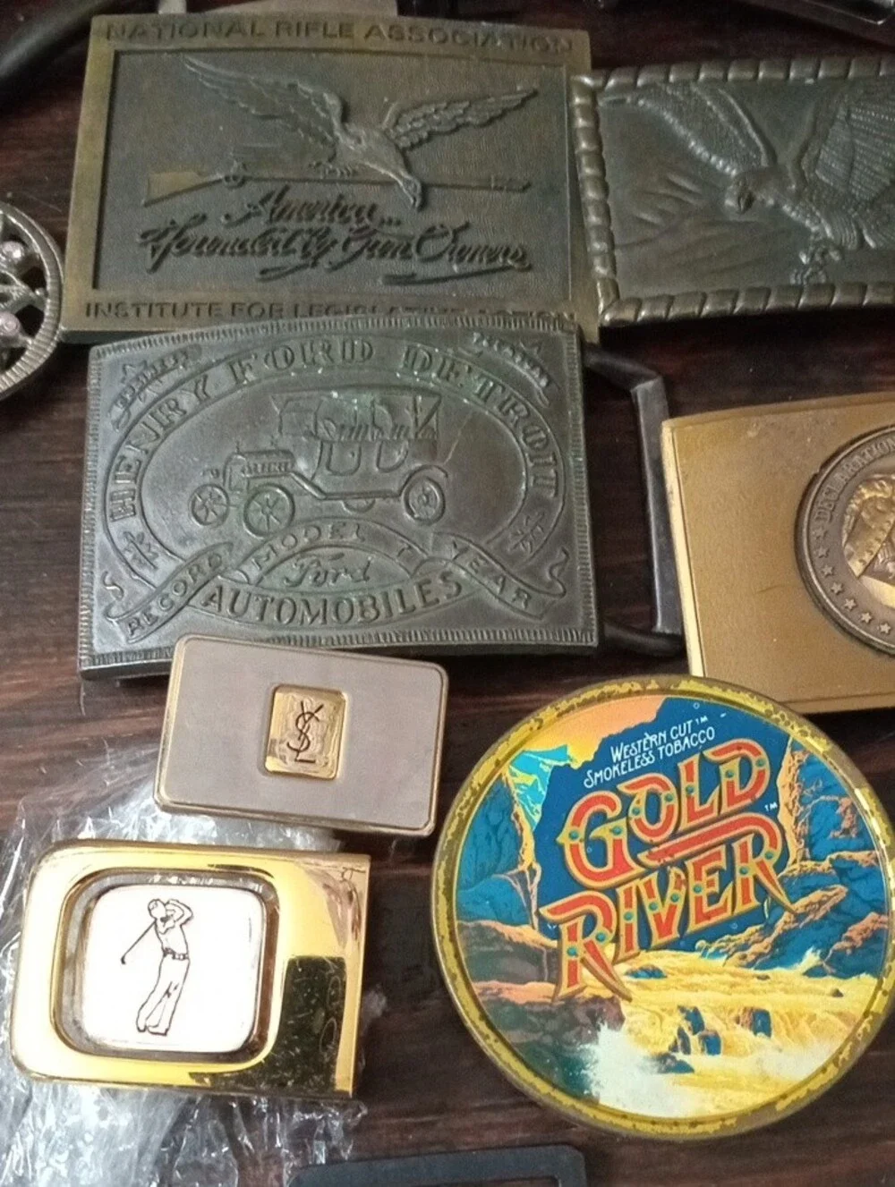 Vintage Gold, Silver, And Brass Belt Buckle - 18 Pieces. Collector's Items.